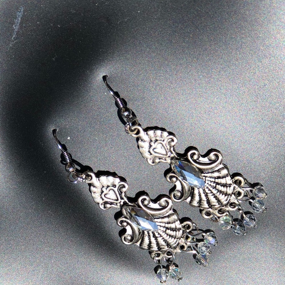 Swarovski crystals and crystal bead earrings